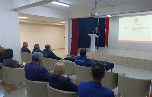 SAYIN KAYMAKAMIMIZ İLÇE İDARE ŞUBE BAŞKANLARI TOPLANTISI GERÇEKLEŞTİRDİ