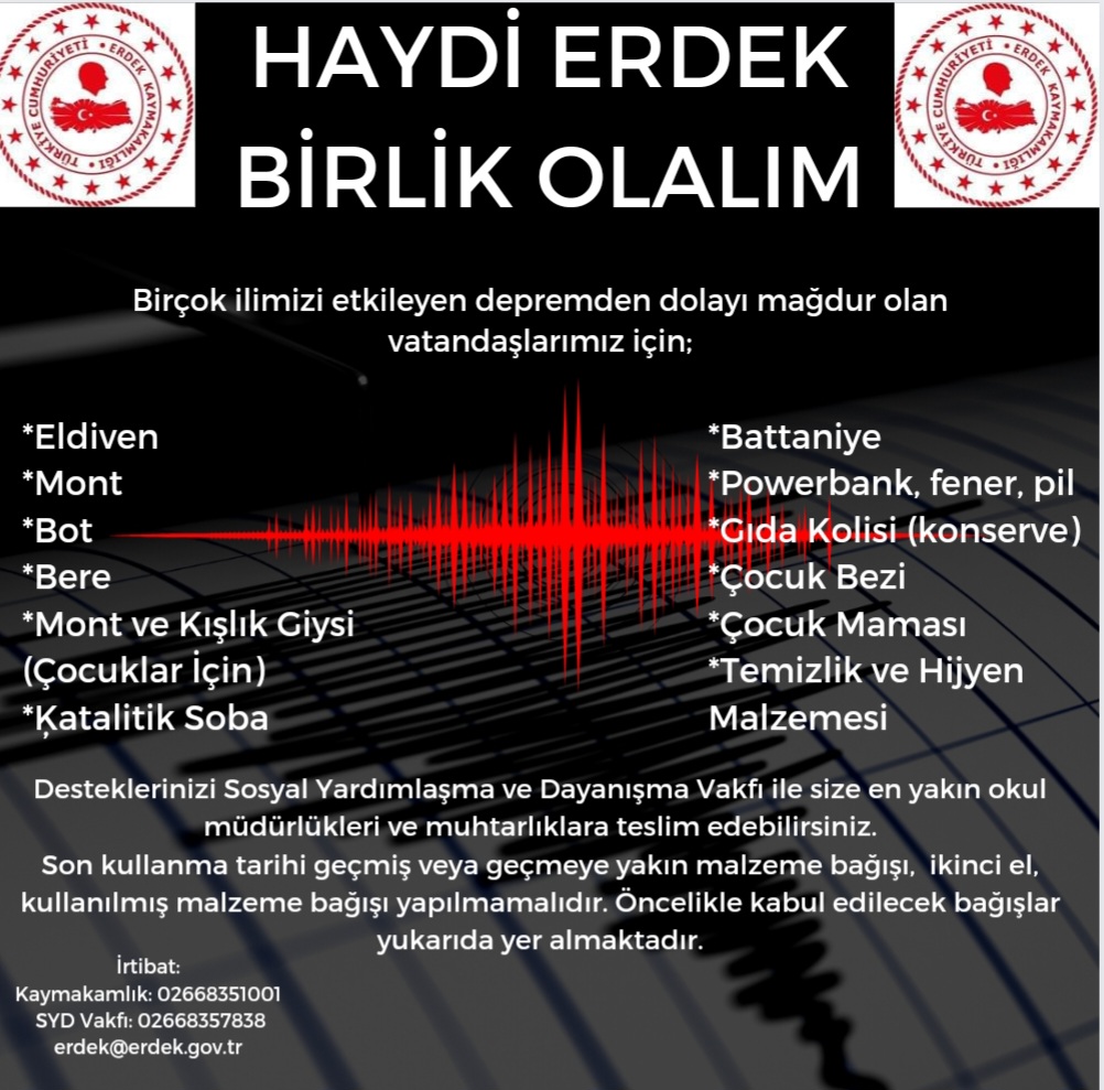 HAYDİ ERDEK, BİRLİK OLALIM!